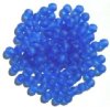 50 6mm Matte Sapphire Round Glass Beads